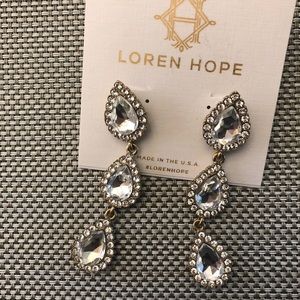 Crystal tear drop earrings